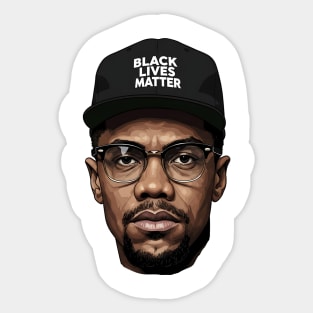 Malcolm X: Black Lives Matter Sticker